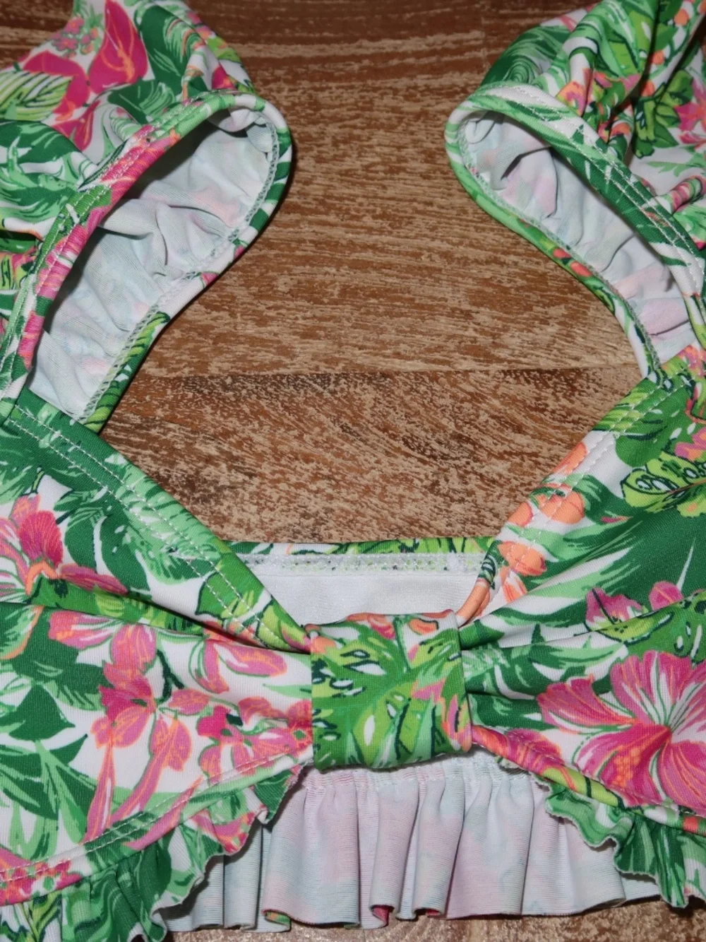 Janie & Jack Two Piece Banana Leaf Floral Girl Swimsuit Size 10
